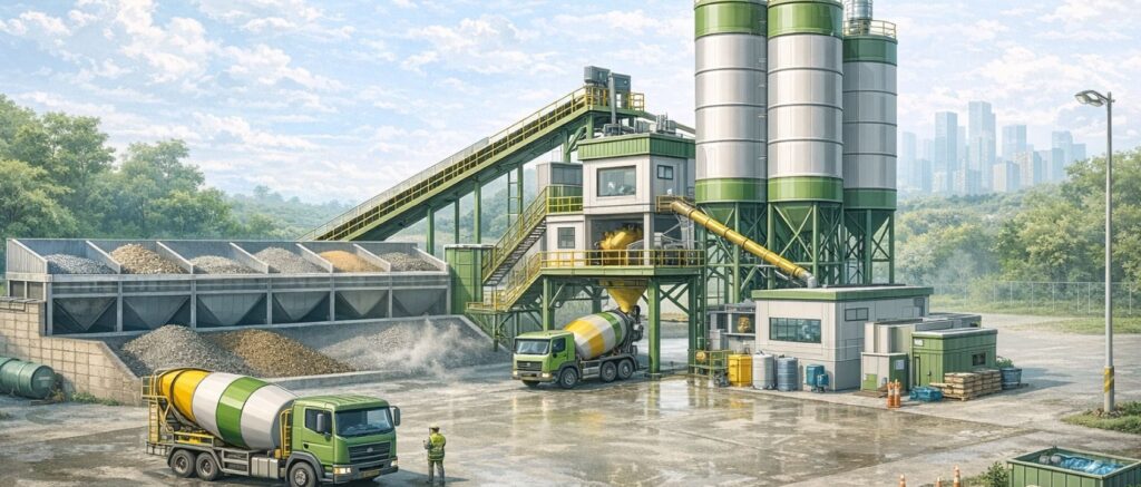 Xử lý nước thải trạm trộn bê tông