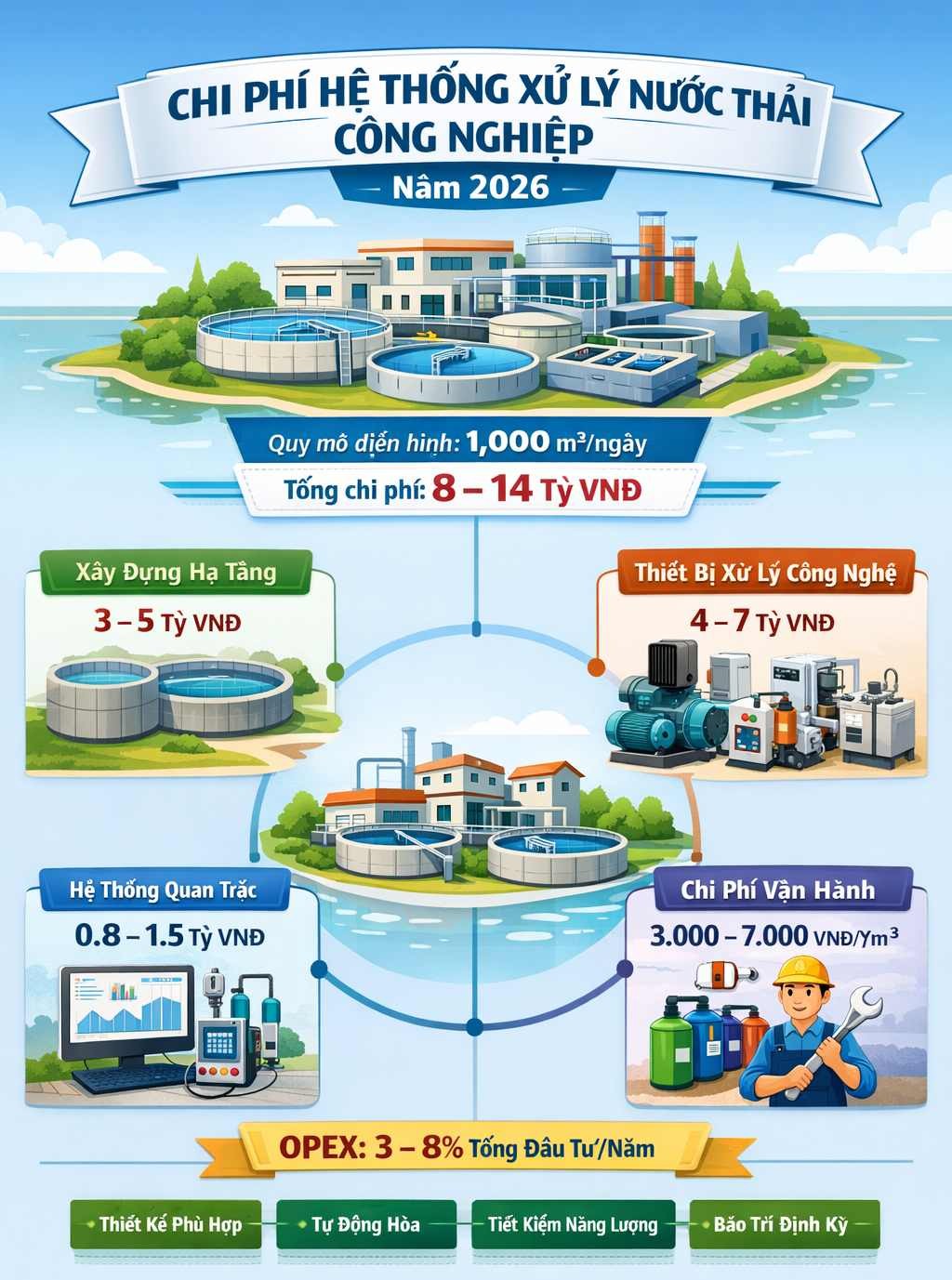 Chi phí hệ thống xử lý nước thải